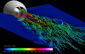 Aircraft part CFD simulation